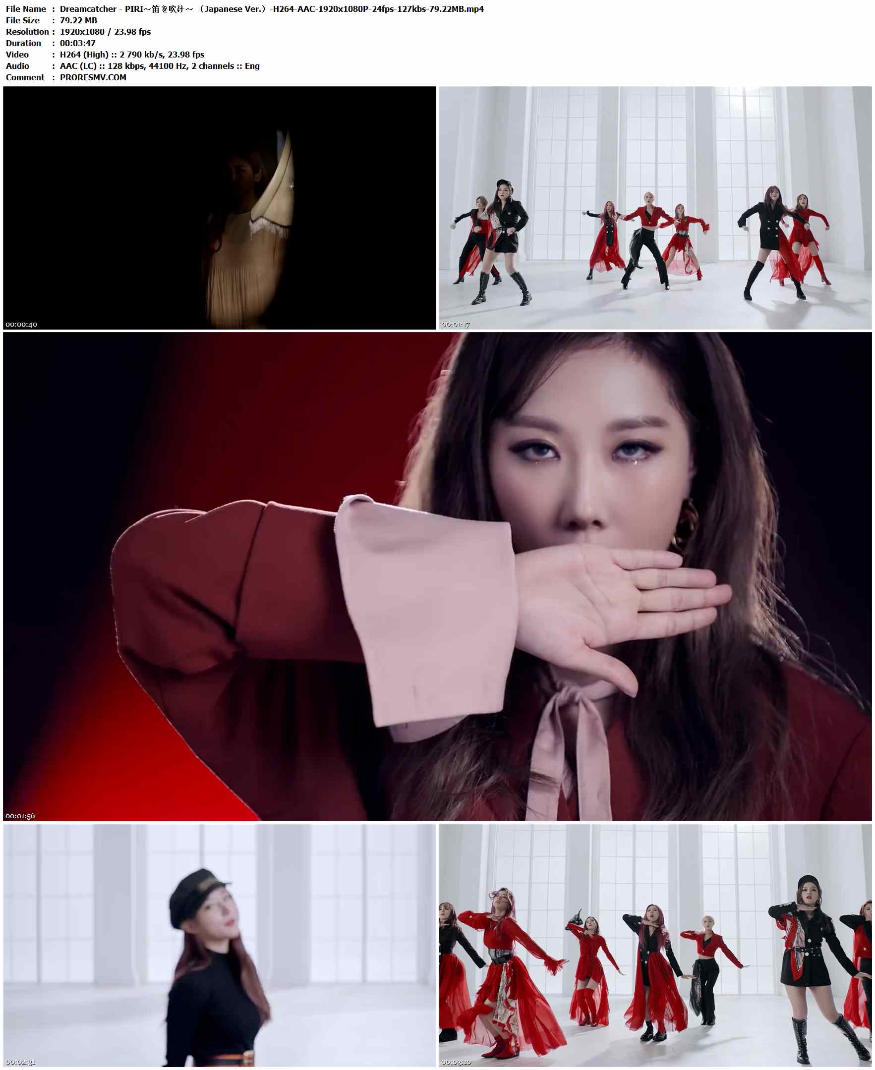 Dreamcatcher - PIRI～笛を吹け～ （Japanese Ver.）-H264-AAC-1920x1080P-24fps-127kbs-79.22MB官方MV_高清MV